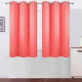 LEMOMO Coral Blackout Curtains 42 x 54 Inch Length Set of 2 Panels Grommet by Lemomo