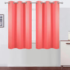 LEMOMO Coral Blackout Curtains 42 x 54 Inch Length Set of 2 Panels Grommet by Lemomo