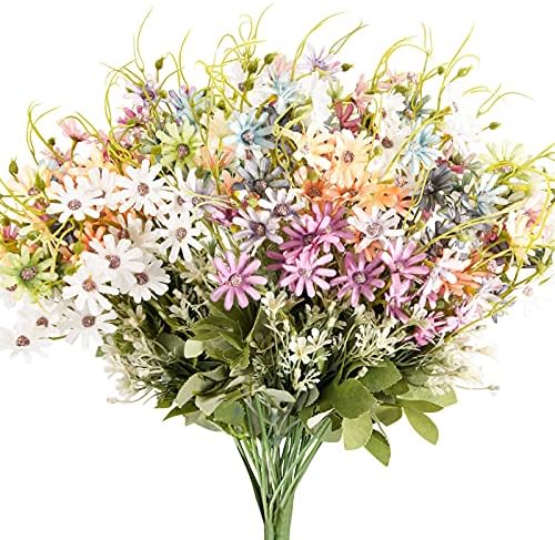 6 Pcs Fake Wildflowers, Artificial Silk Wild Flowers, Spring Summer