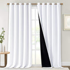 NICETOWN White 100% Blackout Curtains by NICETOWN