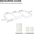 Easy-Going Stretch 3 Pieces Couch Cushion Covers - Image 2