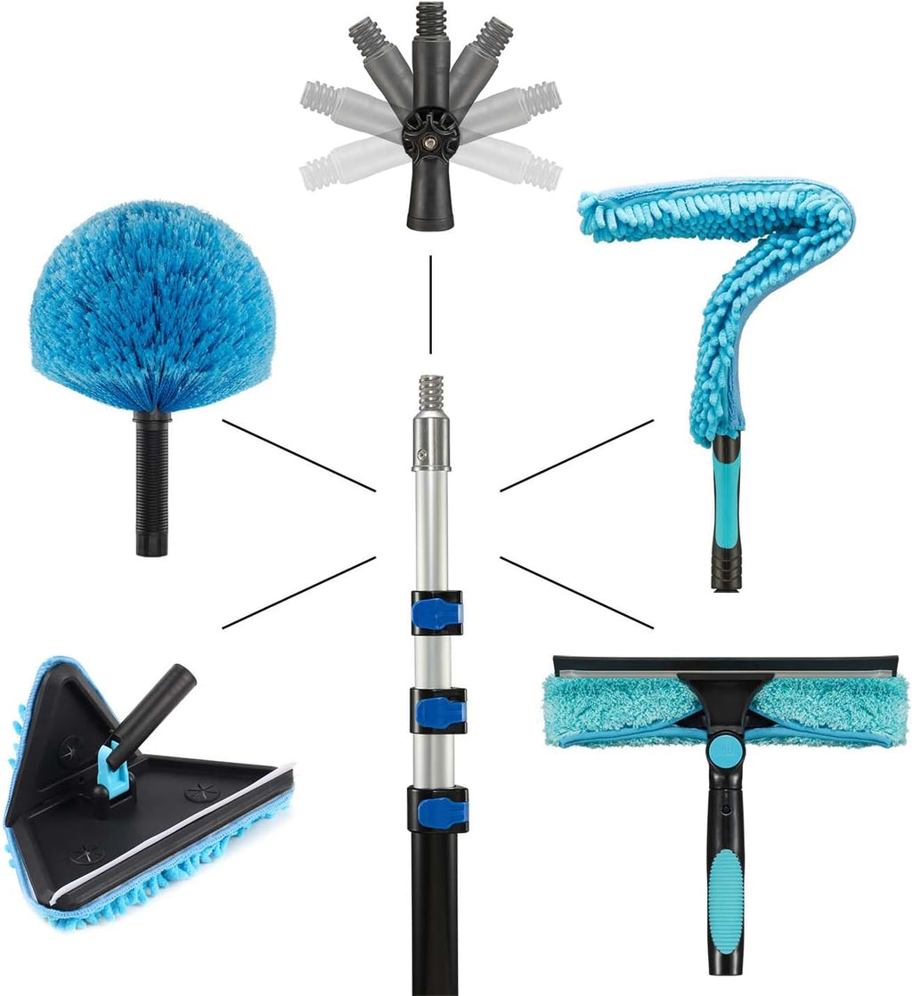 20ft Painted Wall Mop, 12ft Extension Pole, High Ceiling Cleaning Tool
