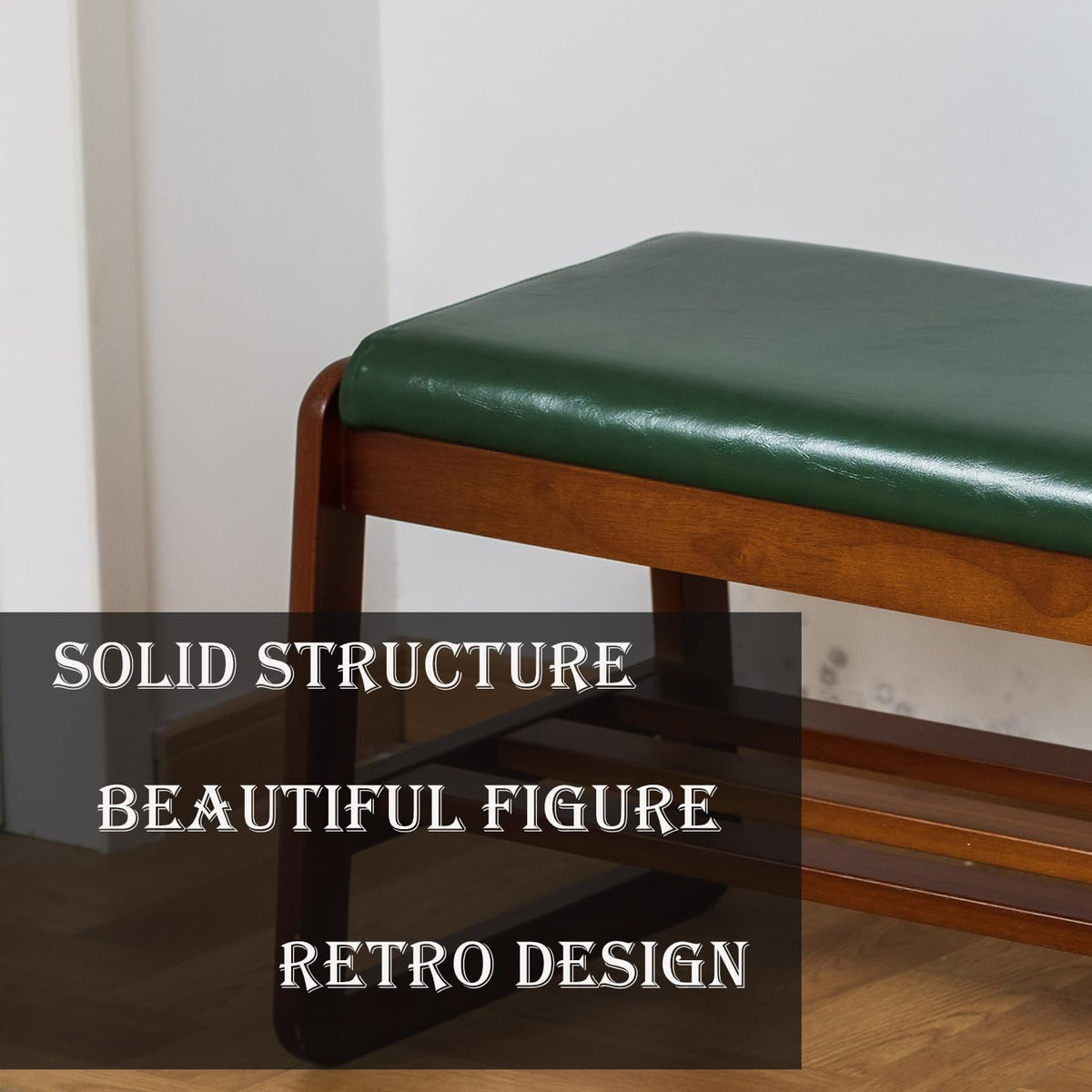 latifolia 2 Tier Shoe Rack Bench with Flip-Top Storage, Green