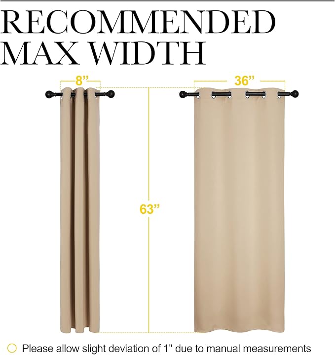 NICETOWN Thermal Insulated Grommet Room Darkening Curtains/Draperies/Panels - Image 7