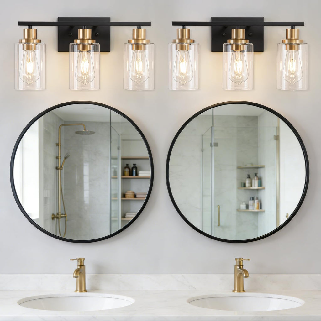 3 Light Bathroom Wall Light Fixture Vanity Wall Lights Over Mirror
