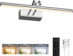 Picture Light for Wall, RF Remote, USB Charging Platinum Silver