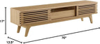 Modway Render Mid-Century Modern Low Profile 70 Inch TV Stand in Oak, 70"