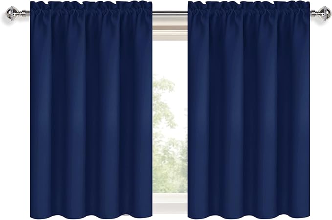DWCN Short Curtains for Bathroom Windows 36 inches Length 2 Panels Set - Image 9