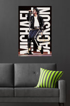 Michael Jackson - Performance Mic Wall Poster, 34L" x 22.4W", Premium Unframed Version