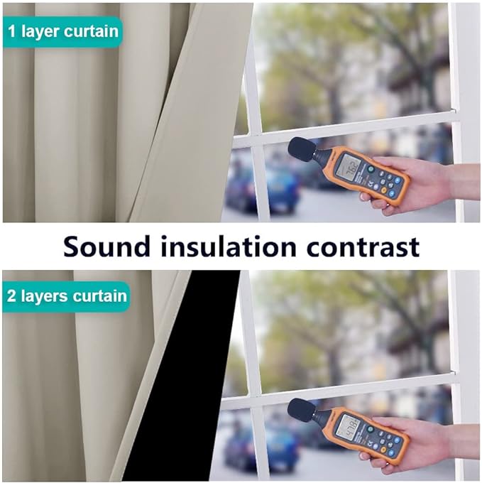 NICETOWN Full Shading Curtains for Windows, Super Heavy-Duty Black Lined - Image 3