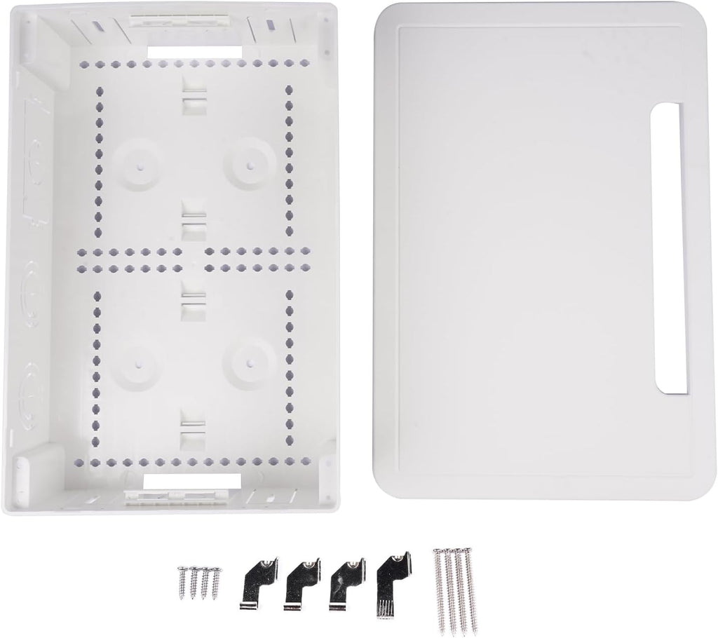 9" in-Wall Media Box in Wall Cable Management Kit Recessed TV Outlet & Network Enclosure Compatible with Roku, Apple TV, Fire Stick, Fits 16" Stud Bay