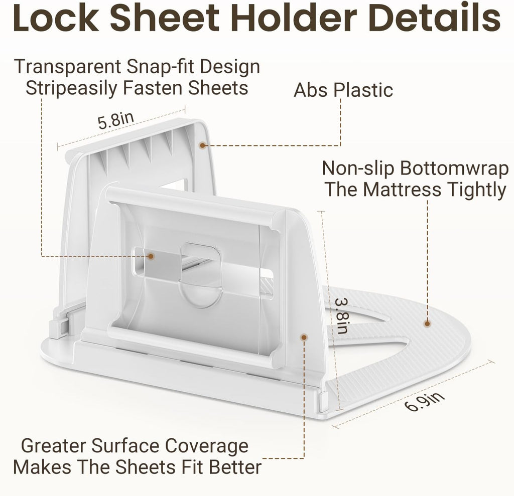 INSMART Sheet Holders-Bed Sheet Holder for Corners&Sides, 4 Pcs