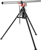 VEVOR Tripod Pipe Chain Vise, 1/8"-5" Pipe Capacity, 36.4“ Length Chain Vise Stand with Portable Folding Steel Legs, for Grabbing, Supporting and Bending Pipes in Factory, Workshop and Home