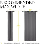 NICETOWN Grey Blackout Curtain Panels - Image 7