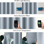 MIULEE Light Blue Back Tab Blackout Curtain 96 Inch Long 2 Panels Set - Image 5