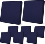 Newwiee 8Pcs Patio Cushion Covers Stretch Outdoor Cushion Cover Replacement by Newwiee