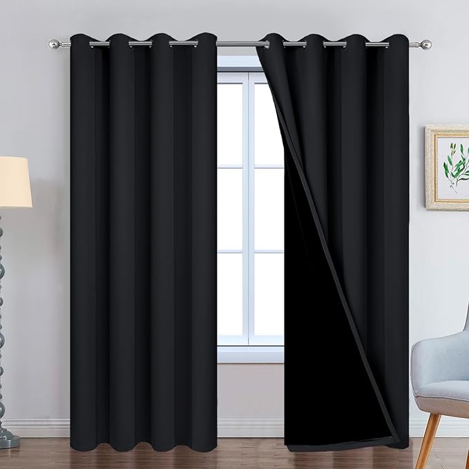 Yakamok 90 Inch Length 100% Blackout Curtains by Yakamok