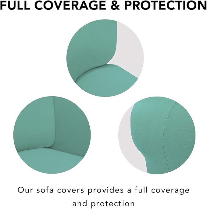 PureFit Super Stretch 4 Seater Sofa Slipcover – Spandex Non Slip Soft Couch - Image 3