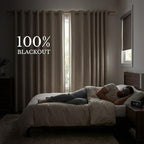 NICETOWN Full Blackout Natural Linen Cold Reducing Curtains 102" Length - Image 2