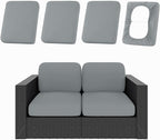 hyha 4Pcs Patio Cushion Covers, Stretch Outdoor Couch Cushion Covers Replacement by hyha