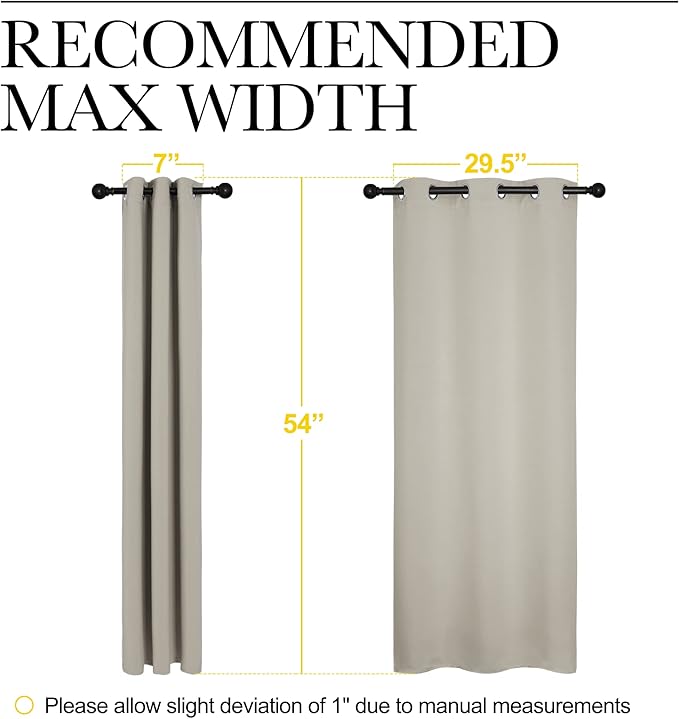 NICETOWN Room Darkening Draperies Window Curtain Panels, Thermal Insulated - Image 7