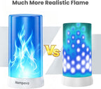 Hompavo 【Upgraded】 Flame Lights with Remote, Timer, 4-Mode Rechargeable