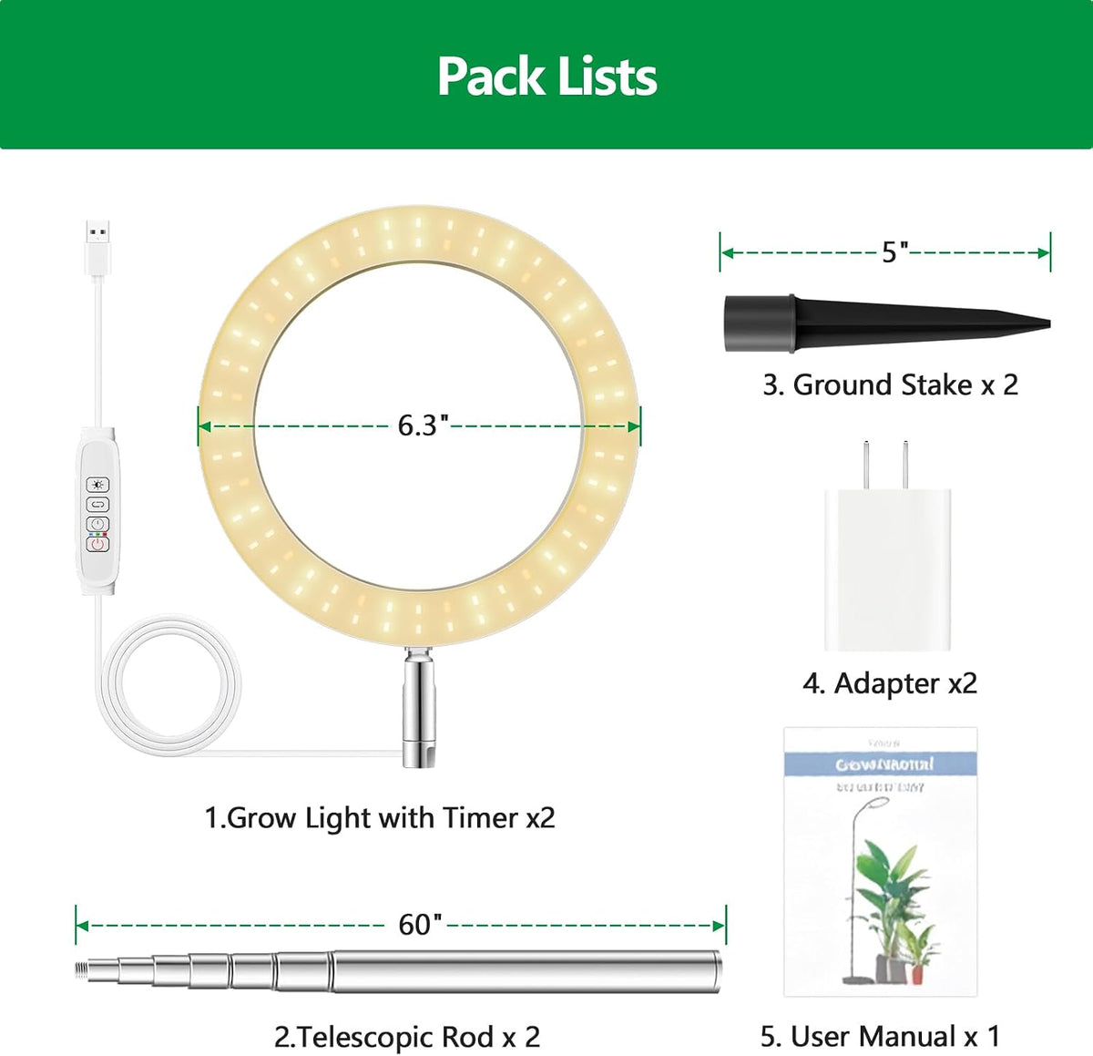 Full Spectrum Grow Lights for Indoor Plants&Home Décor.