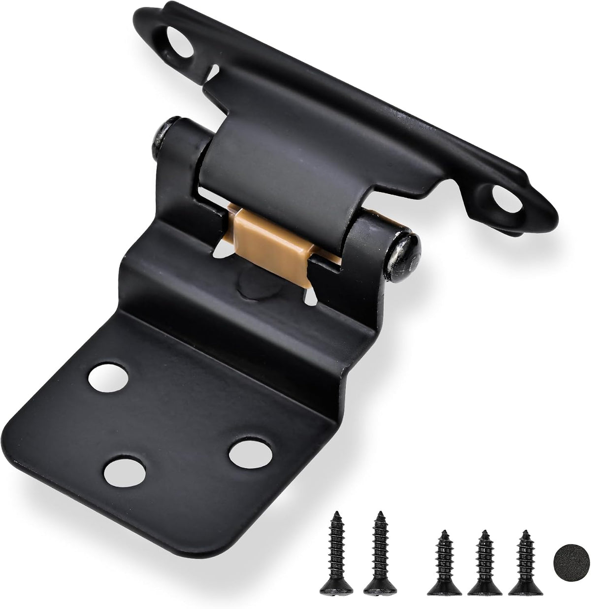 50 Pack 25 Pairs 1/2" Overlay Cabinet Door Hinges - Oil Rubbed Bronze Self Closing Hinges