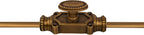 Antique Brass Cremone Bolt Set - Solid Brass Cabinet Hardware with 2' Rods & Handle, Perfect for Cabinets & Restoration Projects, Easy One-Side Operation for Timeless Charm
