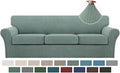 Turquoize 4 Piece Sofa Covers for 3 Cushion Couch Sofa Slipcover Soft Couch by Turquoize