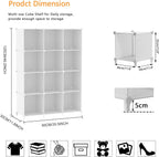 AWTATOS 12 Cube Storage Organizer, Closet Organizer Storage Shelves, White