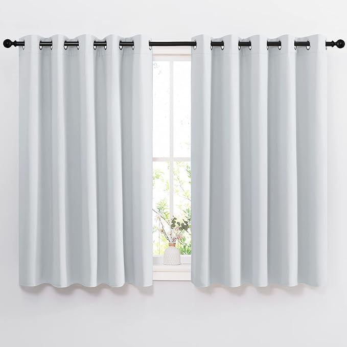 NICETOWN Greyish White Room Darkening Curtains by NICETOWN
