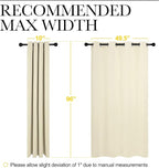 NICETOWN Beige Room Darkening Curtains 96" Long - Image 7