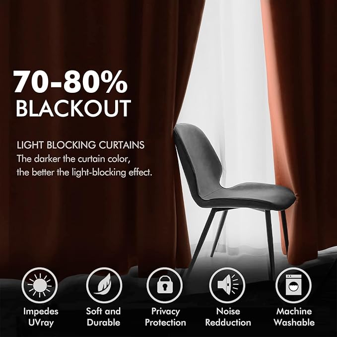 MIULEE 96 Inch Length Velvet Curtains - Image 4