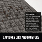 GORILLA GRIP® Ultra Absorbent Front Door Mat Outside Entrance, Traps Dirt and - Image 4
