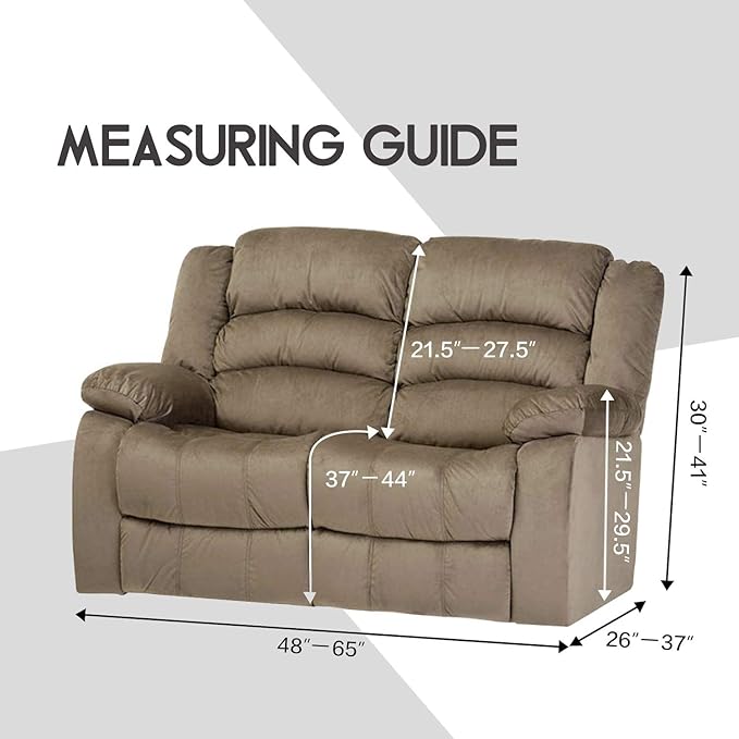 ULTICOR Reclining Love Seat Slipcover, 6-Piece Velvet Stretch Loveseat - Image 6