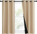 NICETOWN Bedroom Full Blackout Curtain Panels, 37 by 50-inch, Biscotti Beige by NICETOWN