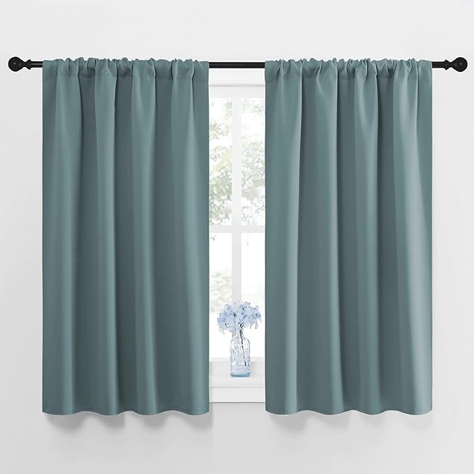 NICETOWN Greyish Blue Blackout Curtains Panels by NICETOWN