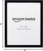 Amazon Basics Wood Poster Rectangular Frame, 16" x 20", Black