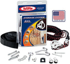 HARKEN Ceiling Mounted Garage Storage Pulley System Racks for Bikes, Boxes, 45lb Max, 16ft, 7800.16