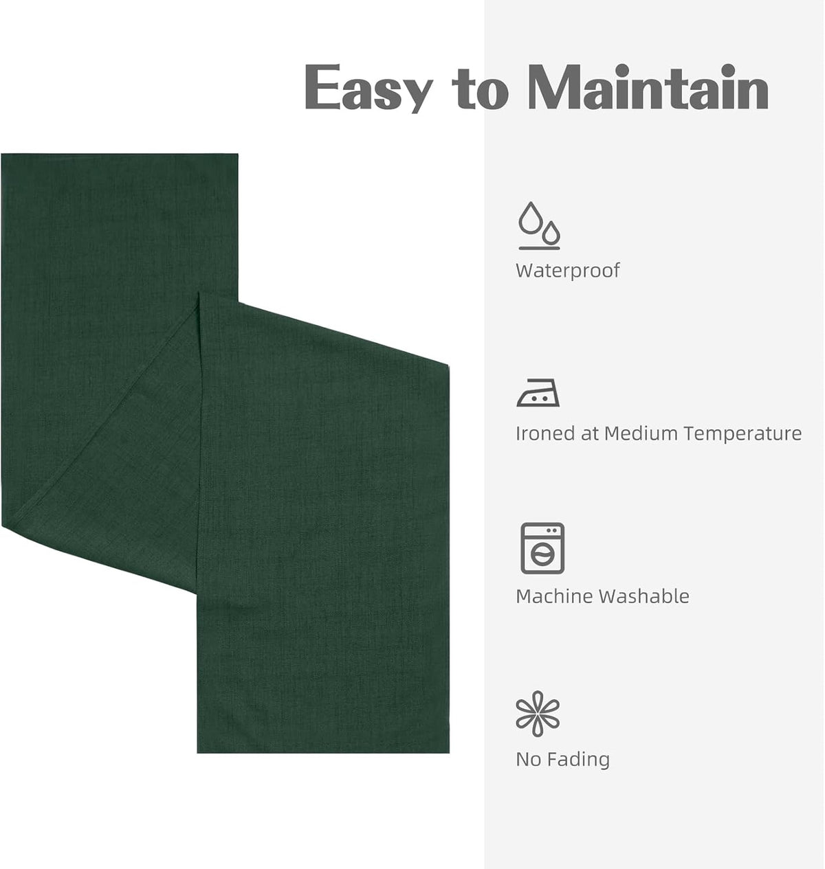 Table Runner 14x71 Inch Dark Green