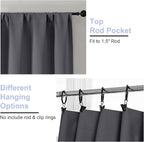 Simplebrand Ava Grey Blackout Curtains - Image 4