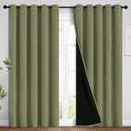 Yakamok 100% Blackout Window Curtain Panels, Heat and Full Light Blocking Drapes by Yakamok