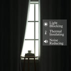 Estelar Textiler Stone Blue and Greyish White Blackout Curtains & Drapes - Image 3