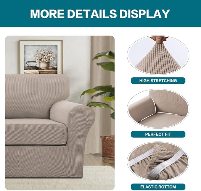 Turquoize 2 Piece Chair Covers Chair Slipcovers - Image 4