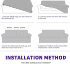 ZNSAYOTX Super Stretch Couch Cover Love Seat Sofa Covers - Image 9