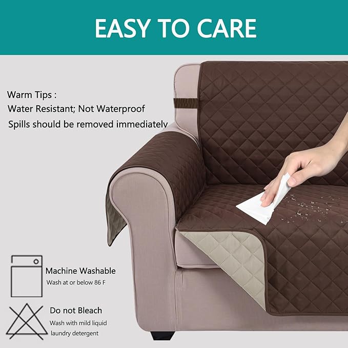 U-NICE HOME Reversible Sofa Cover Washable Couch Cover - Image 5
