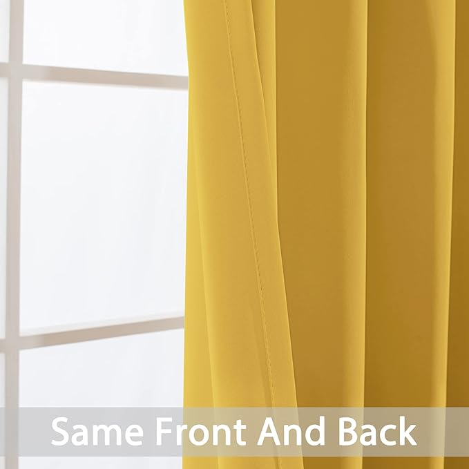 Yakamok Blackout Curtains Room Darkening Thermal Insulated - Image 5