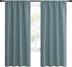 NICETOWN Greyish Blue Blackout Curtains Panels - Image 2
