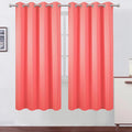 LEMOMO Blackout Curtains 66 x 72 Inch Long Coral Curtains Set of 2 Panels Room by Lemomo